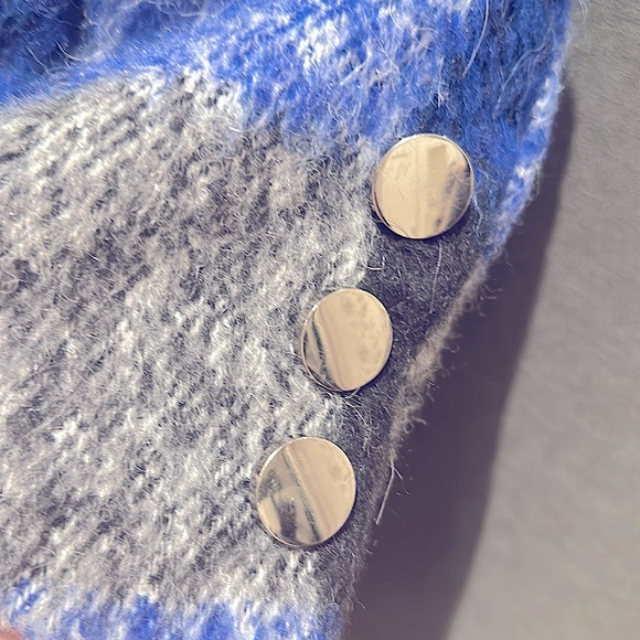 Paper London Rainbow Plaid Wool Coat - Picture 9 of 10